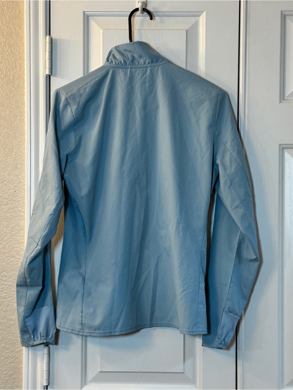 Adidas Running Lightweight Windbreaker Jacket 3 Stripes Light Blue Women’s XS - Picture 5 of 6